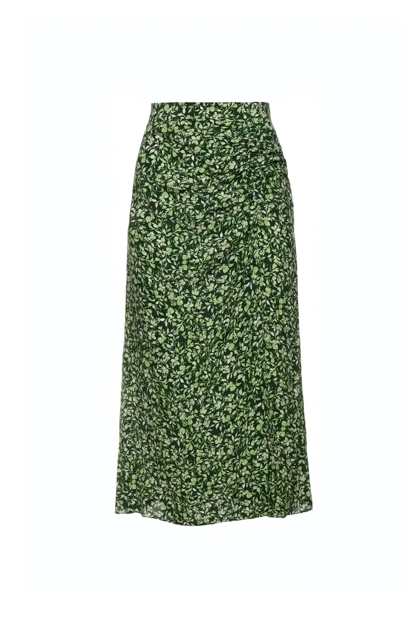 Serrana Skirt - Verde Flores