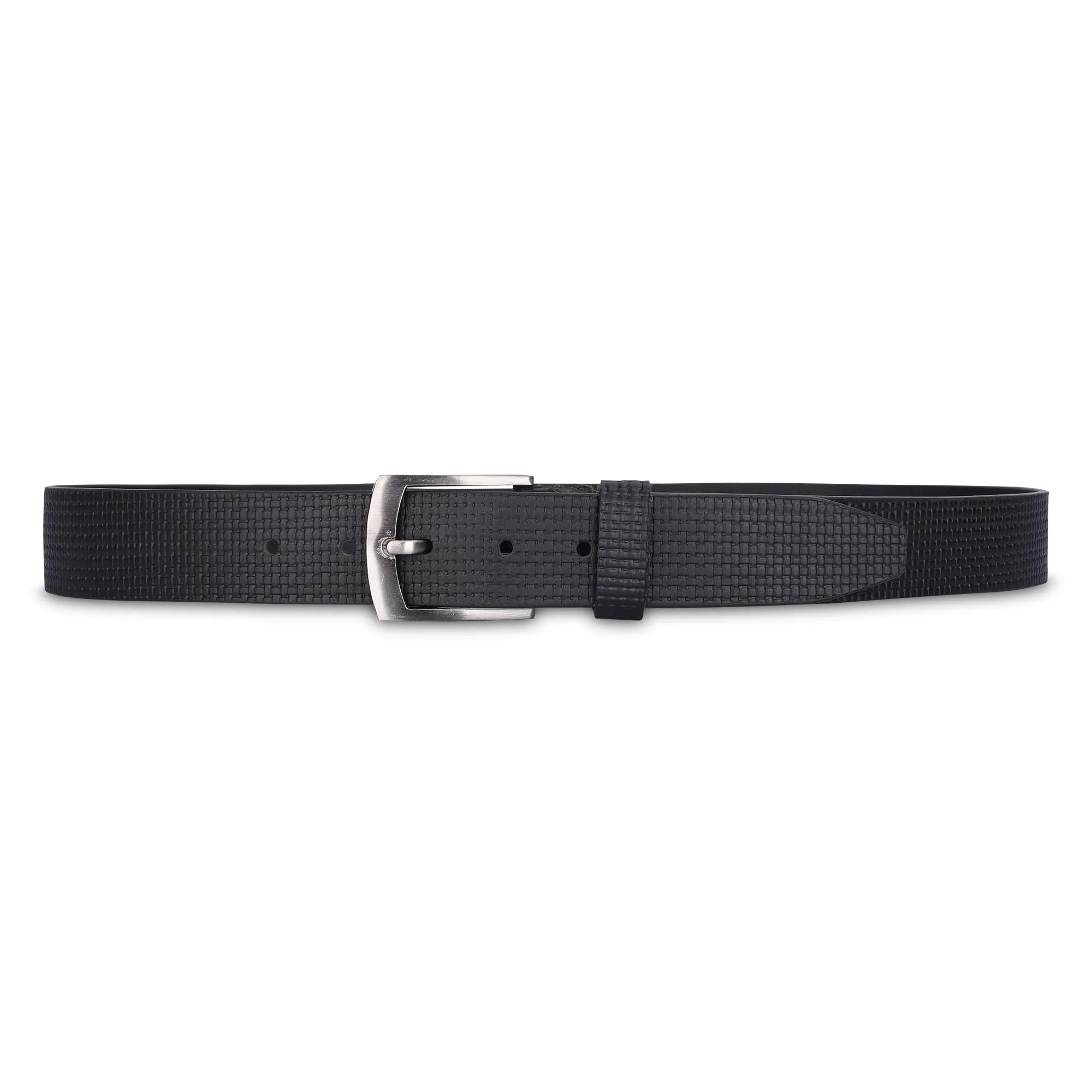 THE CLOWNFISH Men's Genuine Leather Belt -Black (Size-40 inches)