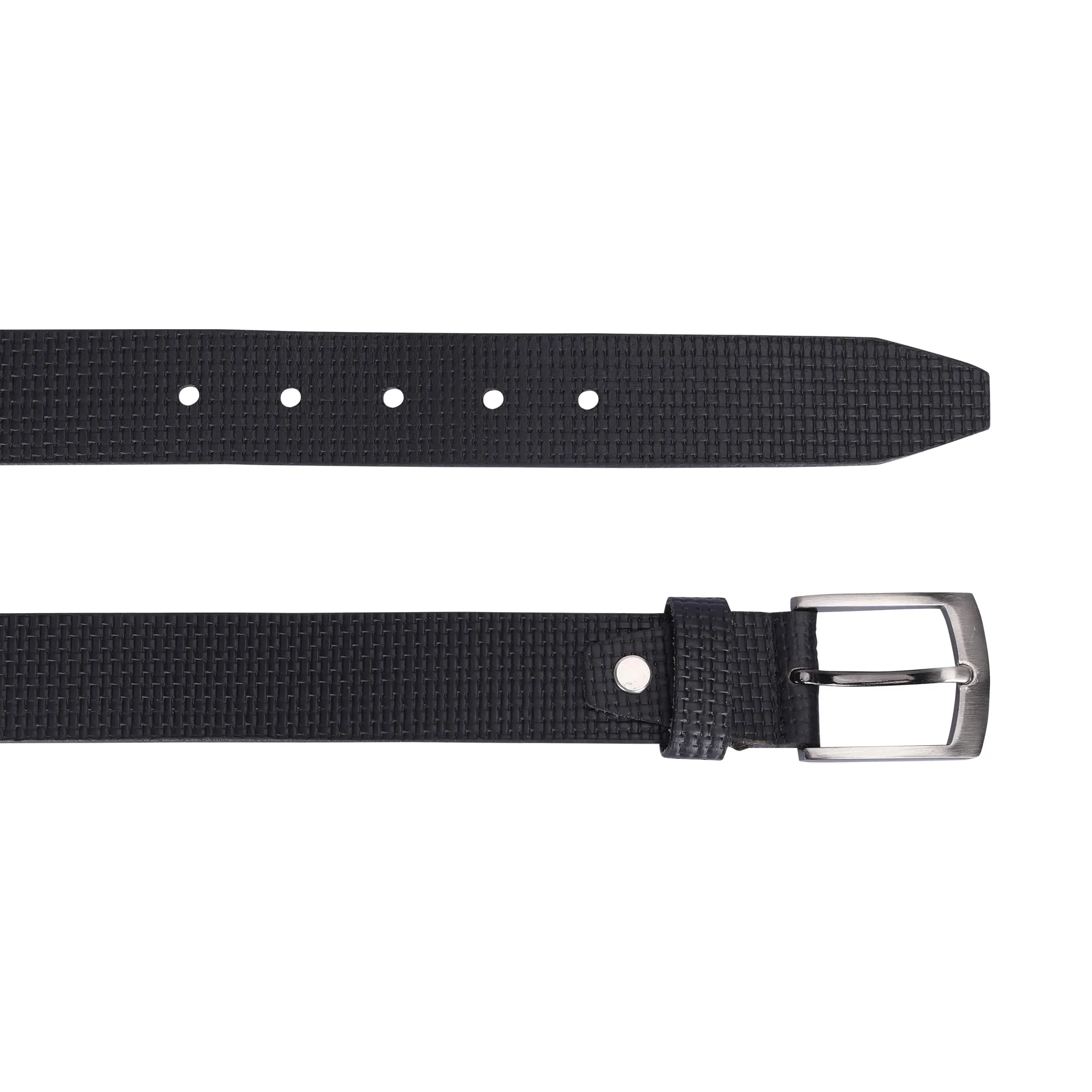 THE CLOWNFISH Men's Genuine Leather Belt -Black (Size-40 inches)