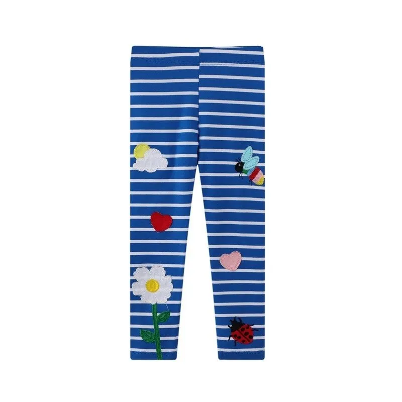 Toddler/Kid Girl's Blue Flower Print Leggings