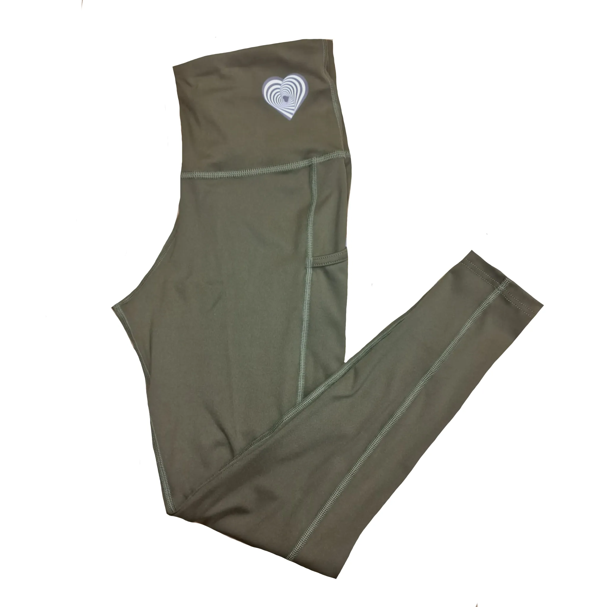 Twisted Heart Leggings and Capri Olive