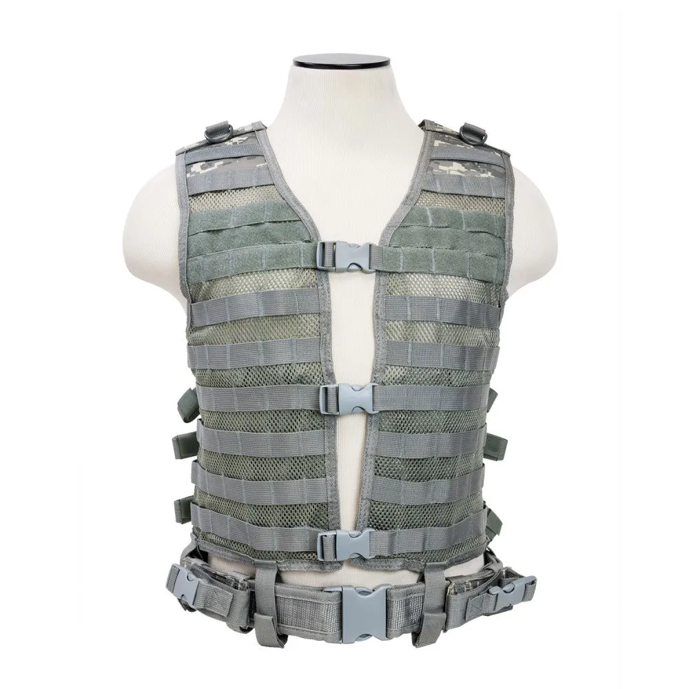 VISM Tactical MOLLE Vest w/ Hydration Pouch & Belt by NcSTAR