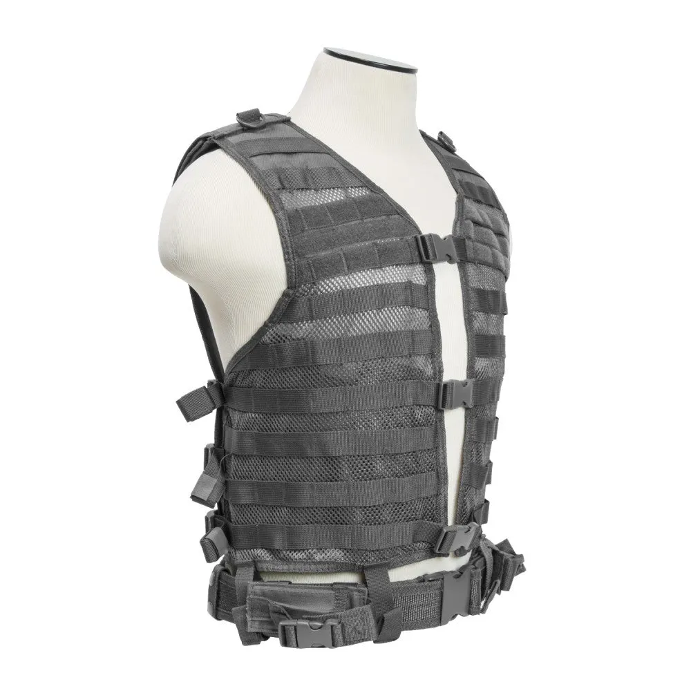 VISM Tactical MOLLE Vest w/ Hydration Pouch & Belt by NcSTAR