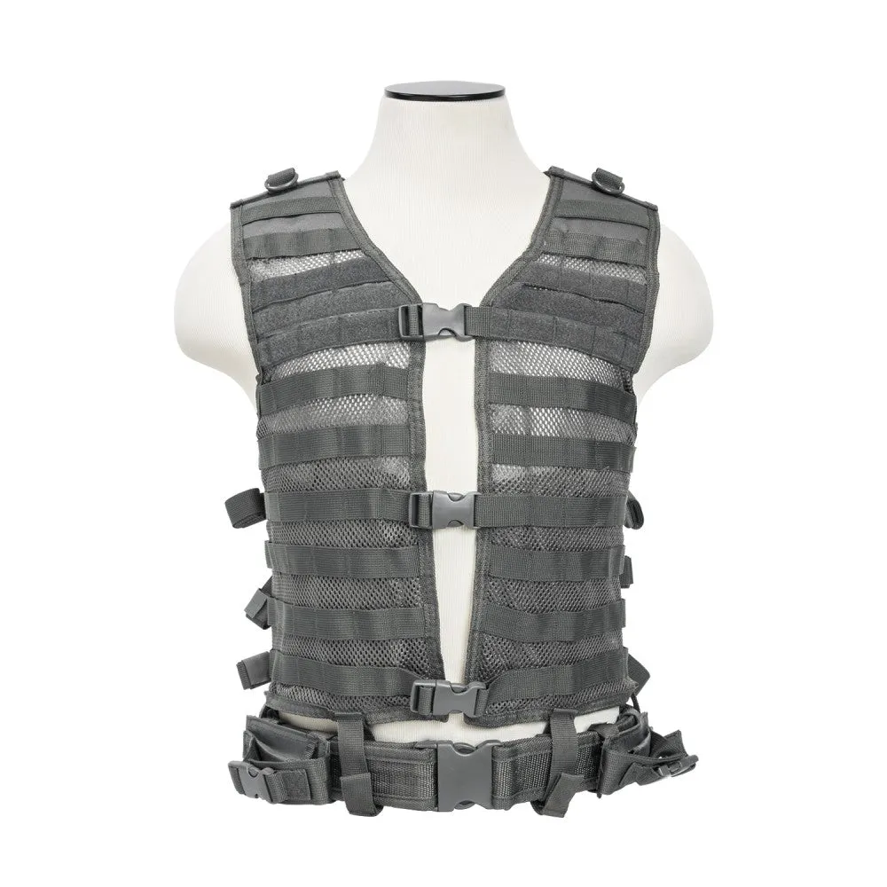 VISM Tactical MOLLE Vest w/ Hydration Pouch & Belt by NcSTAR