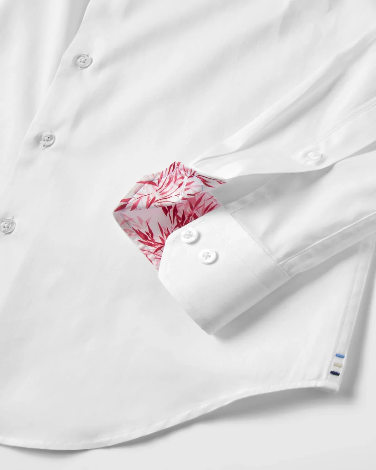 White Sateen Shirt with Pink Savanna Accents