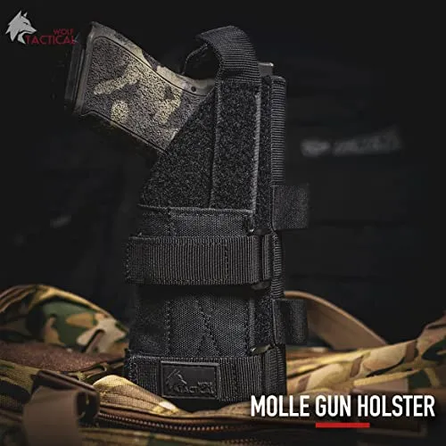 WOLF TACTICAL Molle Holster Universal Holster Molle Pistol Holster Airsoft Pistol Holster Nylon Tactical Holsters for Pistols