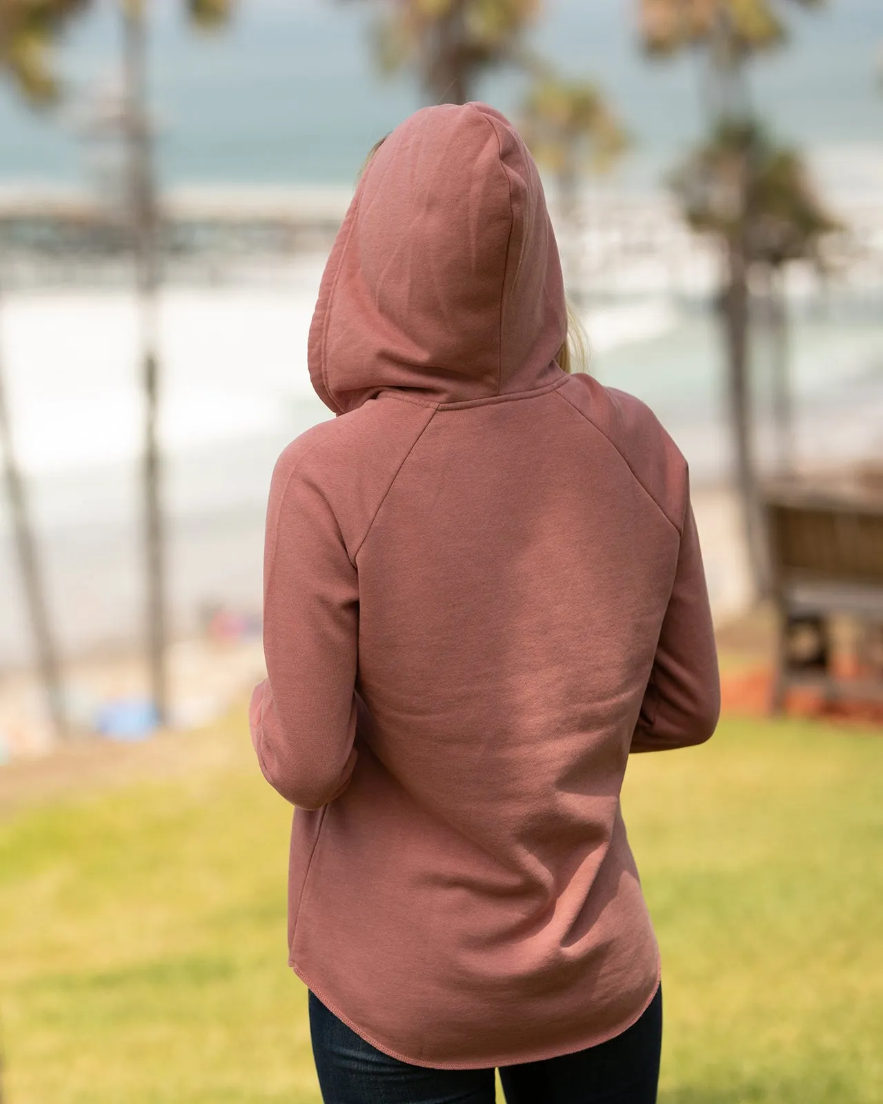 Women’s Lightweight California Wave Wash Hooded Sweatshirt