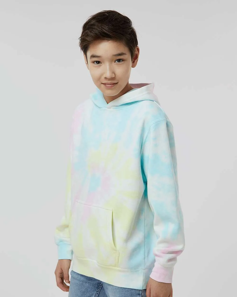 Youth Midweight Tie-Dye Hooded Pullover